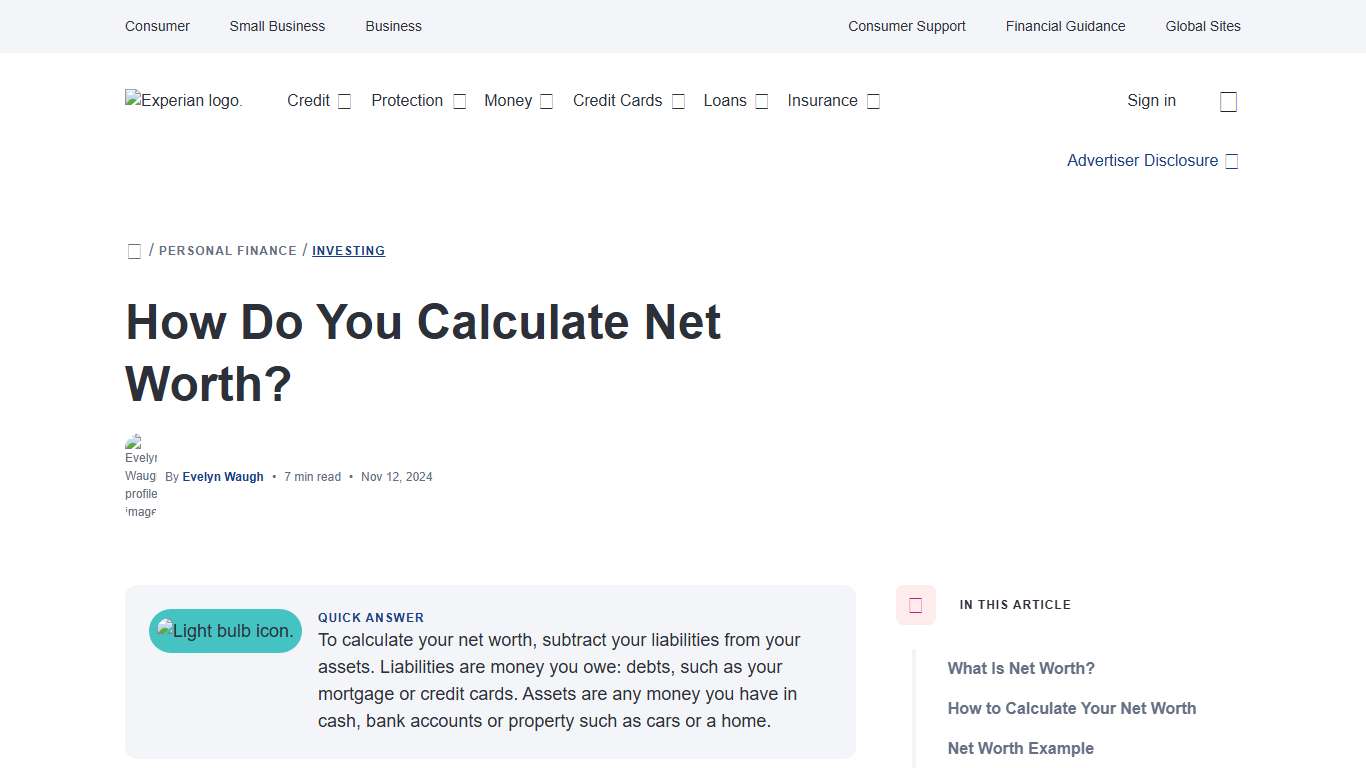 How Do You Calculate Net Worth?